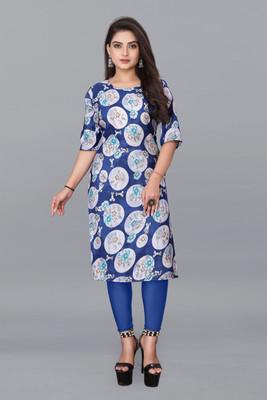 DB COLLECTION Women Printed Straight Kurta(Multicolor)