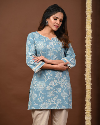 Rimeline Women Printed Straight Kurta(Multicolor)