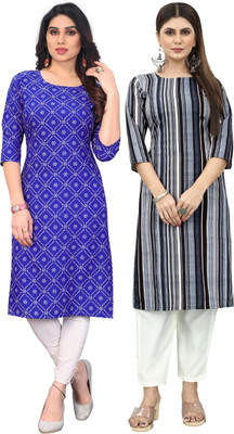 MARIDI FASHION Women Printed Straight Kurta(Multicolor)