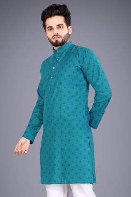 KESHAV Men Solid Straight Kurta(Blue, Dark Blue, Brown)