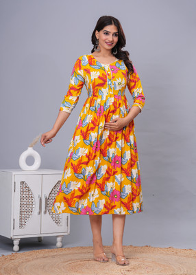Prince Exports Women Printed Ethnic Dress Kurta(Multicolor)