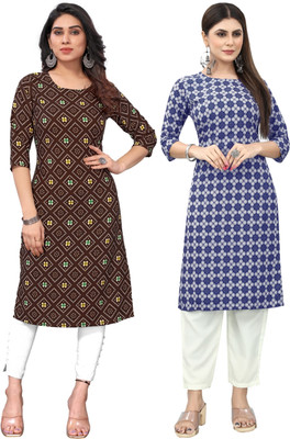MARIDI FASHION Women Self Design Straight Kurta(Multicolor)