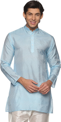 Sethukrishna Men Self Design A-line Kurta(Light Blue)