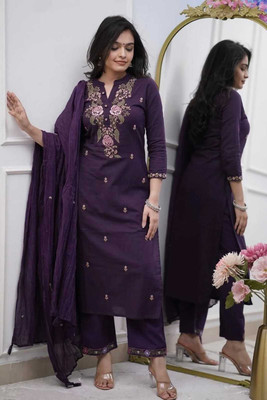 Vraj Jari Women Embroidered, Embellished A-line Kurta(White)