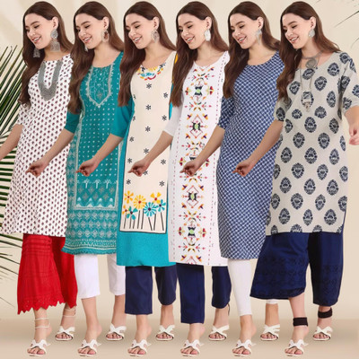 EthnicBasket Women Printed A-line Kurta(Multicolor)