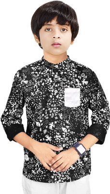 MADE IN THE SHADE Boys Self Design Straight Kurta(Multicolor)