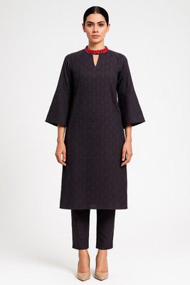 Cloth Stories Women Printed Tunic Kurta(Black)