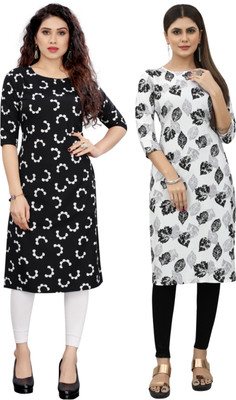 MARIDI FASHION Women Printed Straight Kurta(Multicolor)