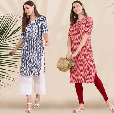 EthnicBasket Women Printed A-line Kurta(Multicolor)