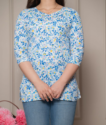 ATTIREGURU Women Printed, Floral Print Straight Kurta(Multicolor)