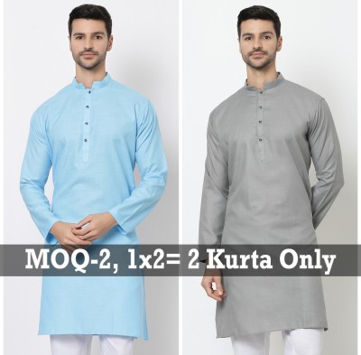 Tsarina Men Solid Straight Kurta(Multicolor)