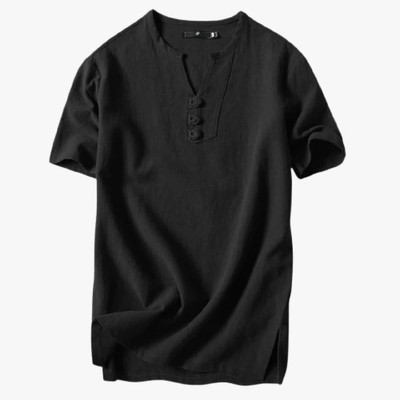 SuperTrend Men Embroidered Straight Kurta(Black)