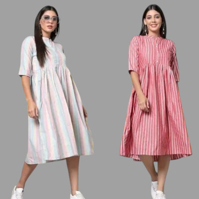 U CREATION Women Printed Anarkali Kurta(Multicolor)