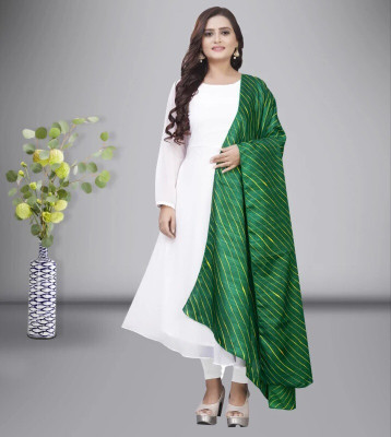 varni creations Women Abstract Anarkali Kurta(Green)