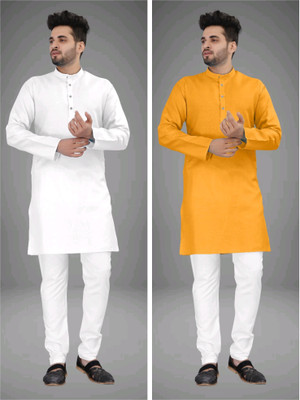 TRUST OUS Men Solid Straight Kurta(Multicolor)