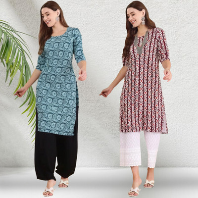 EthnicBasket Women Printed A-line Kurta(Multicolor)