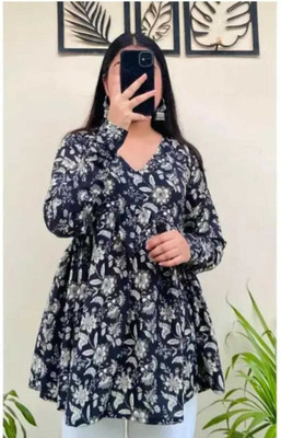 Karwasara comfortwear Casual Printed Women Black Top