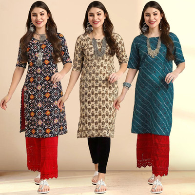 EthnicBasket Women Printed A-line Kurta(Multicolor)