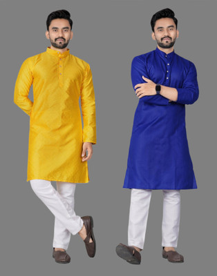 DHASU TRENDZ Men Solid Straight Kurta(Multicolor)