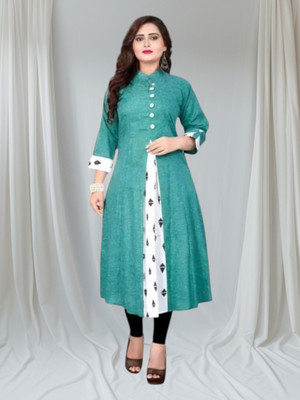 Db Fashion Grt Women Printed Anarkali Kurta(Green)