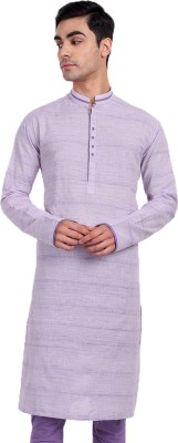 Tesmare Men Self Design Straight Kurta(Blue)