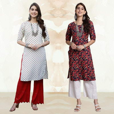 Moda Rapido Women Printed A-line Kurta(Multicolor)