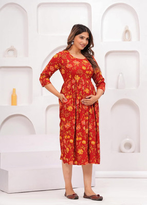 Silakiva Women Printed Anarkali Kurta(Multicolor)