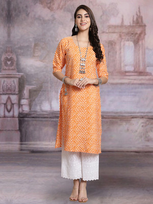 Moda Rapido Women Printed Straight Kurta(Multicolor)