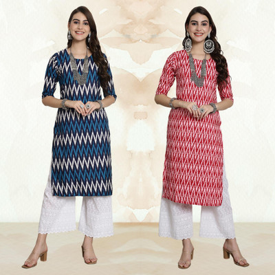 Moda Rapido Women Printed A-line Kurta(Multicolor)
