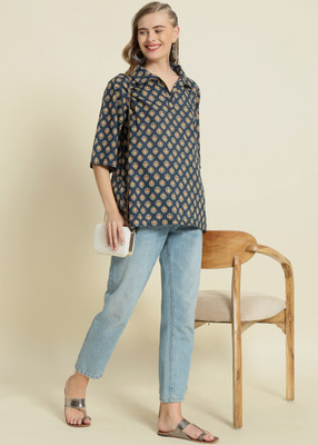 Timyka Women Solid Straight Kurta(Blue)