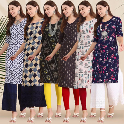 EthnicBasket Women Printed A-line Kurta(Multicolor)