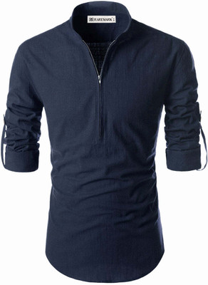 RAREMARK Men Solid A-line Kurta(Blue)