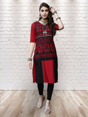 EthnicBasket Women Printed A-line Kurta(Purple)