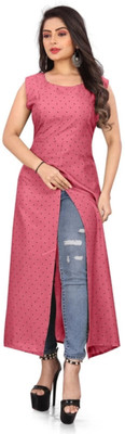 Hiral Creation Women Printed Anarkali Kurta(Pink)