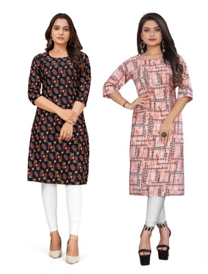 PAYAL POLYESTER Women Printed A-line Kurta(Multicolor)