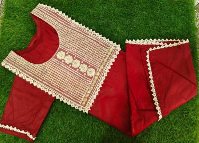 NOORIGARMENTS Women Embroidered Straight Kurta(Red)