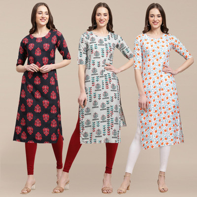 EthnicBasket Women Printed A-line Kurta(Multicolor)