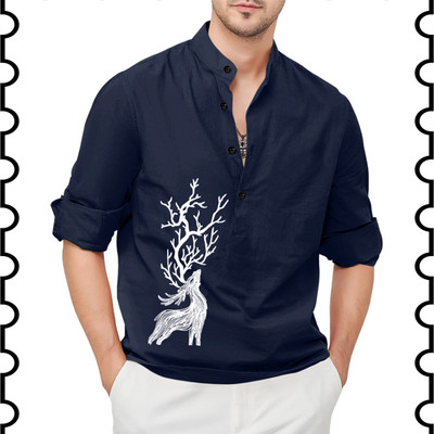 Kavyangle Creation Men Animal Print Straight Kurta(Light Blue)