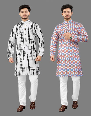 DHASU TRENDZ Men Printed Straight Kurta(Multicolor)