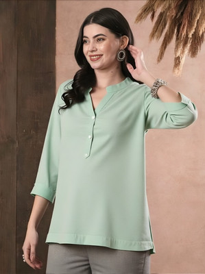 PP PRODUCTIONS Women Solid A-line Kurta(Light Green)
