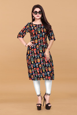 HARISH TEXTILE Women Printed A-line Kurta(Multicolor)