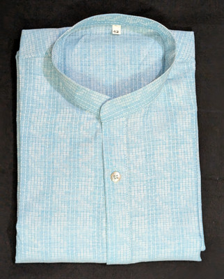 ALQUSWA GROUP Men Self Design A-line Kurta(Light Blue)