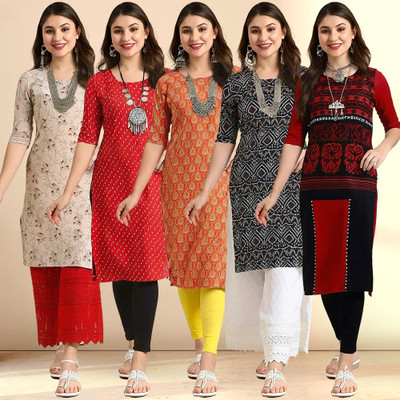 EthnicBasket Women Printed A-line Kurta(Multicolor)