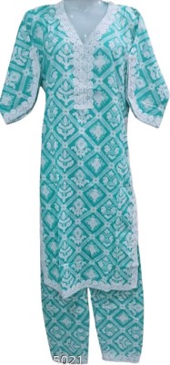 Vaishnavi Enterprises Women Printed Pakistani Kurta(Blue)