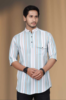 jamnaba Men Printed Pathani Kurta(Multicolor)