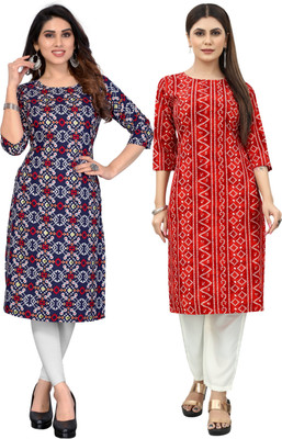 MARIDI FASHION Women Self Design Straight Kurta(Multicolor)