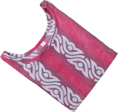 Sonali Impex Women Printed Straight Kurta(Pink, White)