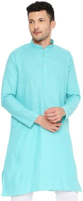 MAHARAJA Men Solid Straight Kurta(Light Blue)