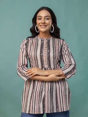 Feranoid Retail Women Printed Flared Kurta(Multicolor)