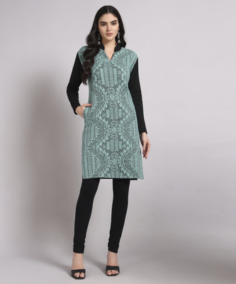 BIG Dreams Collection Women Self Design Straight Kurta(Green)